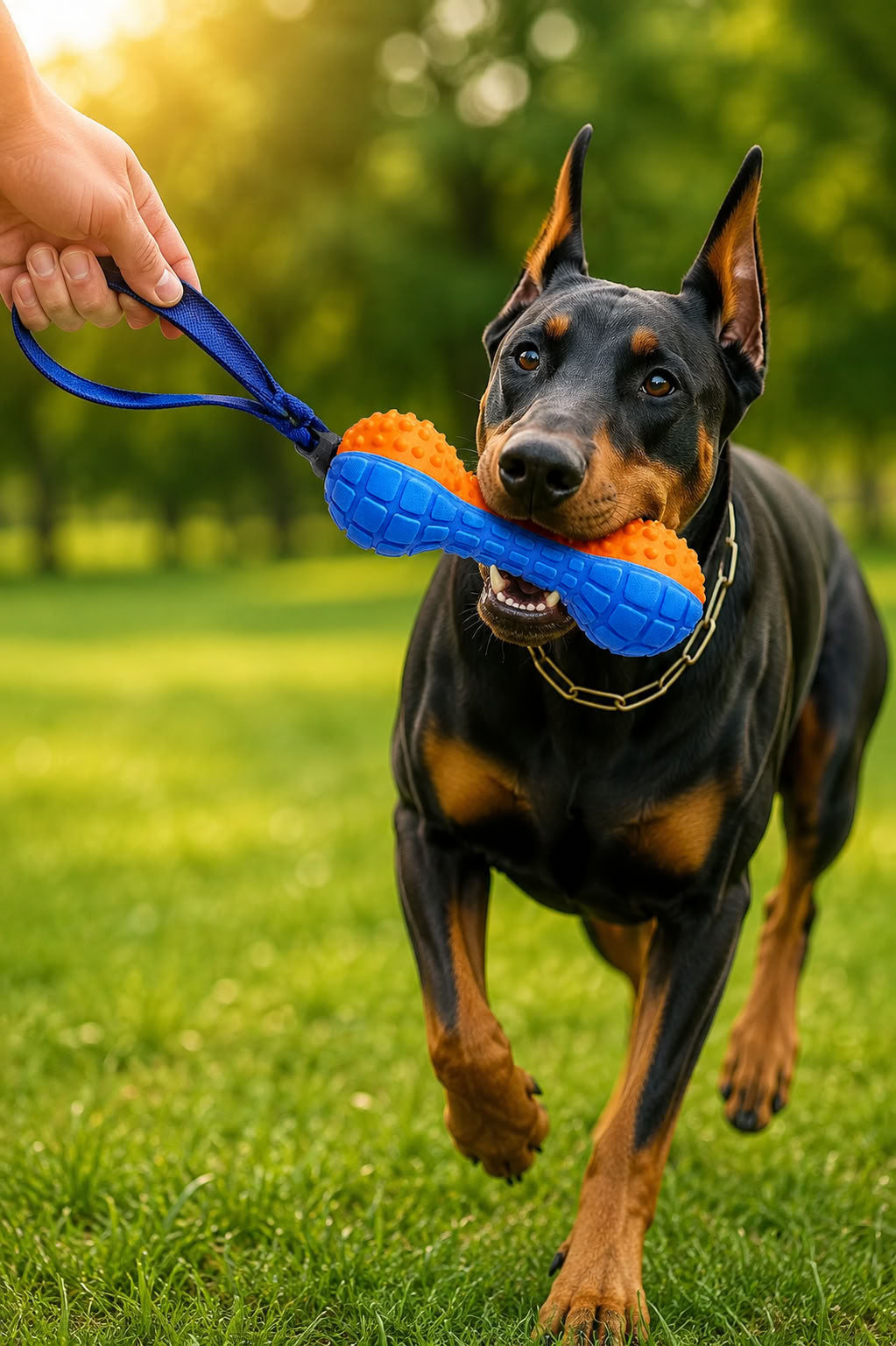 18 cm saplı köpek diş kaşıma oyuncağı, dokulu çiğneme yüzeyli, çekiştirme oyununa uygun, diş eti masajına yardımcı dayanıklı köpek oyuncağı