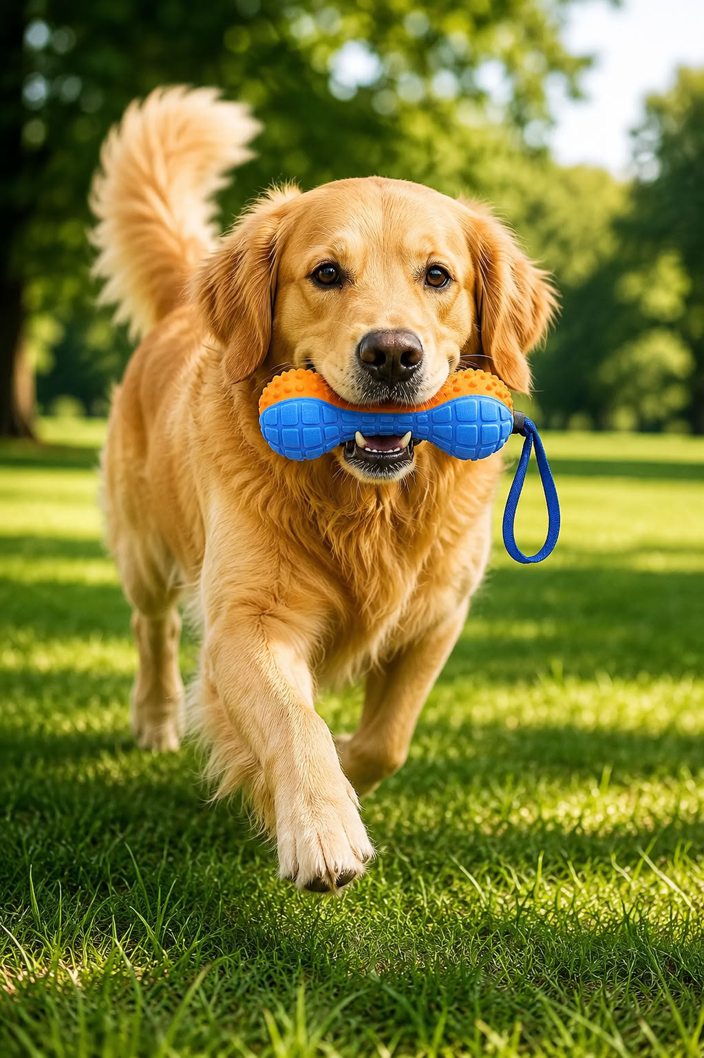 18 cm saplı köpek diş kaşıma oyuncağı, dokulu çiğneme yüzeyli, çekiştirme oyununa uygun, diş eti masajına yardımcı dayanıklı köpek oyuncağı