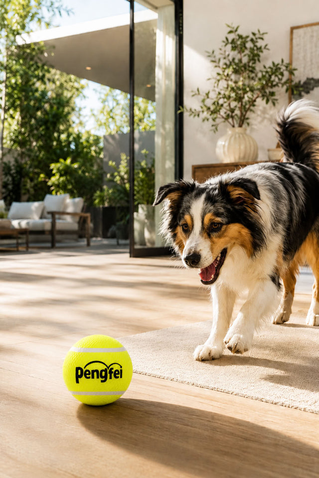 2’li paket sert köpek eğitim tenis topu, 7,5 cm zıplayan dayanıklı köpek topu, getir götür oyunu için oyun topu