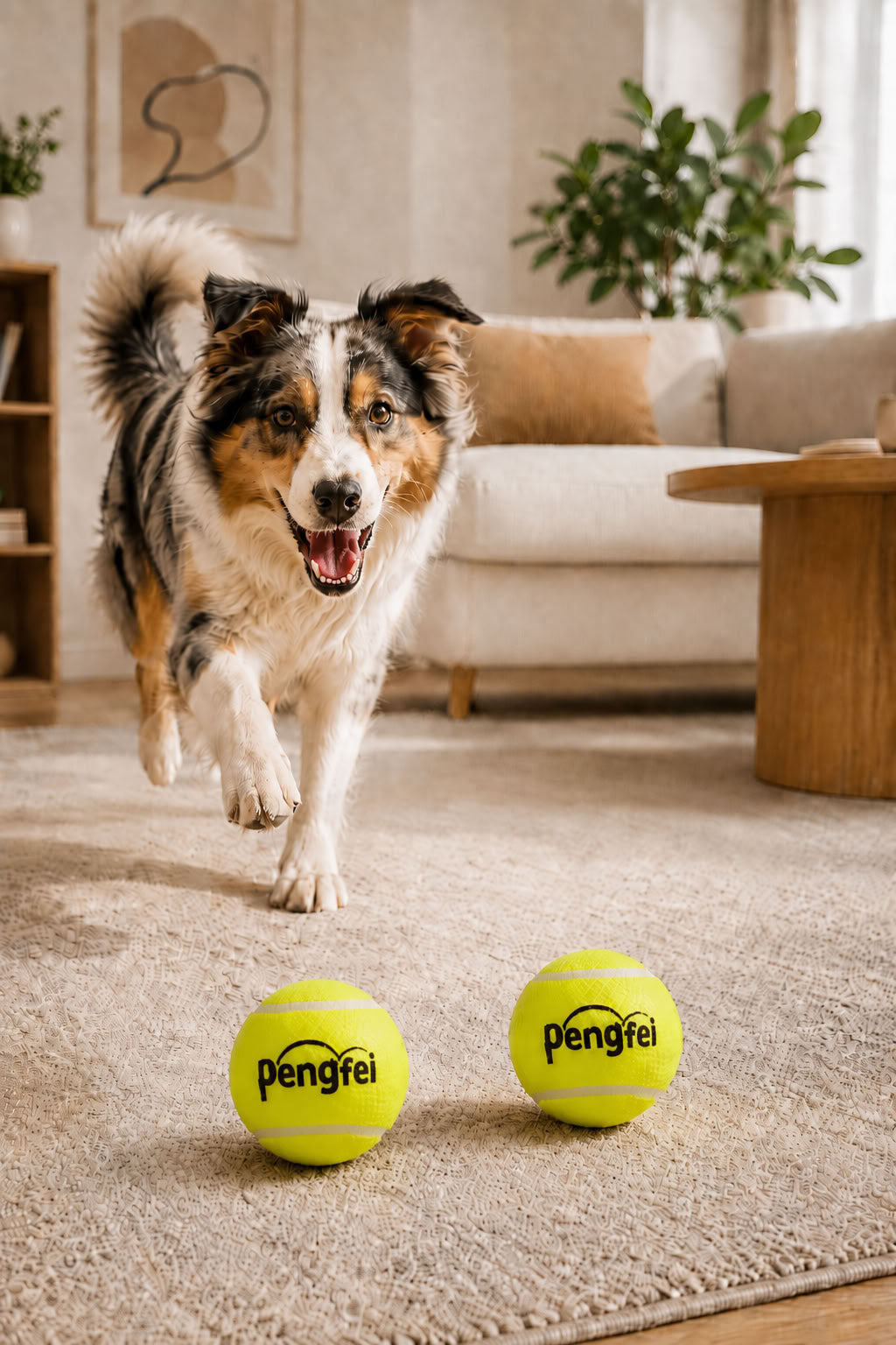 2’li paket sert köpek eğitim tenis topu, 7,5 cm zıplayan dayanıklı köpek topu, getir götür oyunu için oyun topu