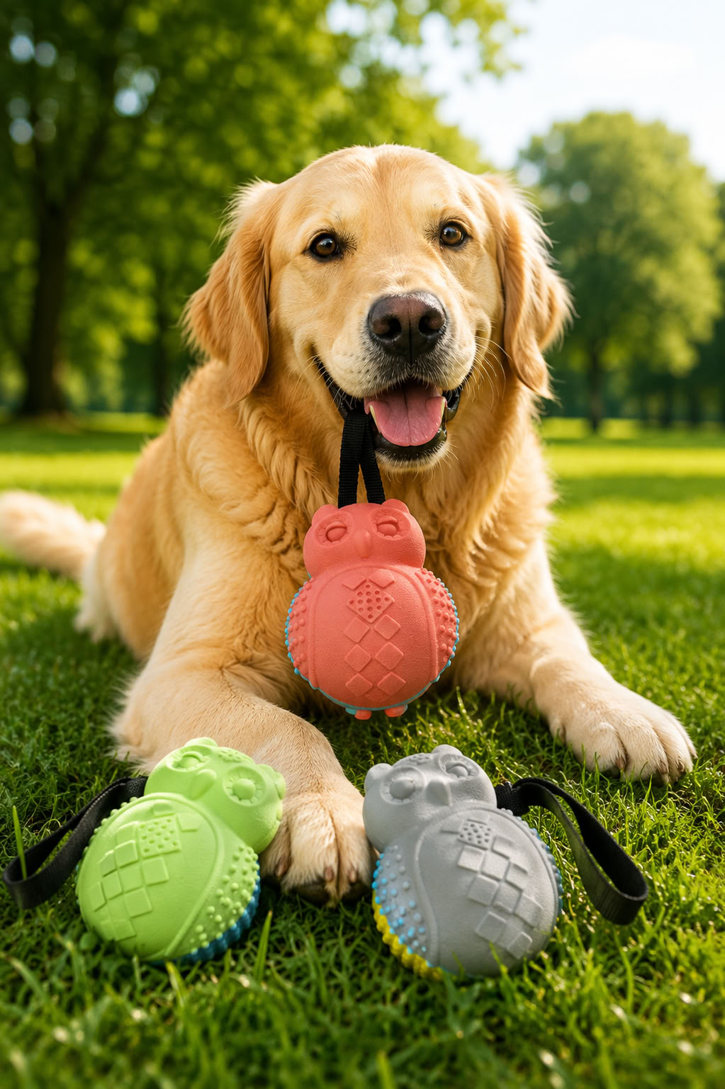 15 cm baykuş tasarımlı köpek oyuncağı, dokulu diş kaşıma yüzeyli, çekiştirme saplı, günlük oyun ve enerji atma için eğlenceli köpek diş kaşıma oyuncağı