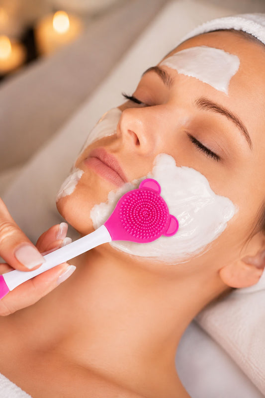 Çok fonksiyonlu silikon cilt bakım fırçası ve maske spatulası, yüz temizleme ve maske uygulama için pratik bakım aparatı