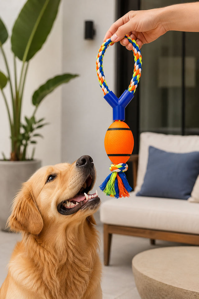 Halatlı Toplu Köpek Diş Kaşıma Oyuncağı Renkli İpli Çekiştirme Oyuncağı Dayanıklı Diş Eti Destekleyici İnteraktif Köpek Oyuncağı Stres Azaltıcı Getir Götür Oyun Topu