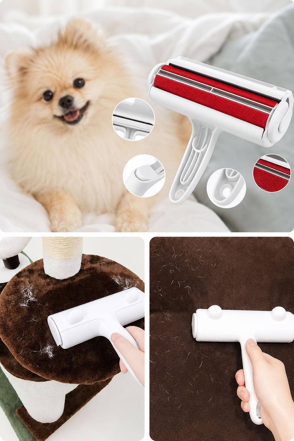Hazneli tüy toplama gırgırı, kedi ve köpek tüylerini koltuk, yatak, kıyafet, battaniye ve kumaş yüzeylerden toplamaya yardımcı tekrar kullanılabilir tüy temizleyici
