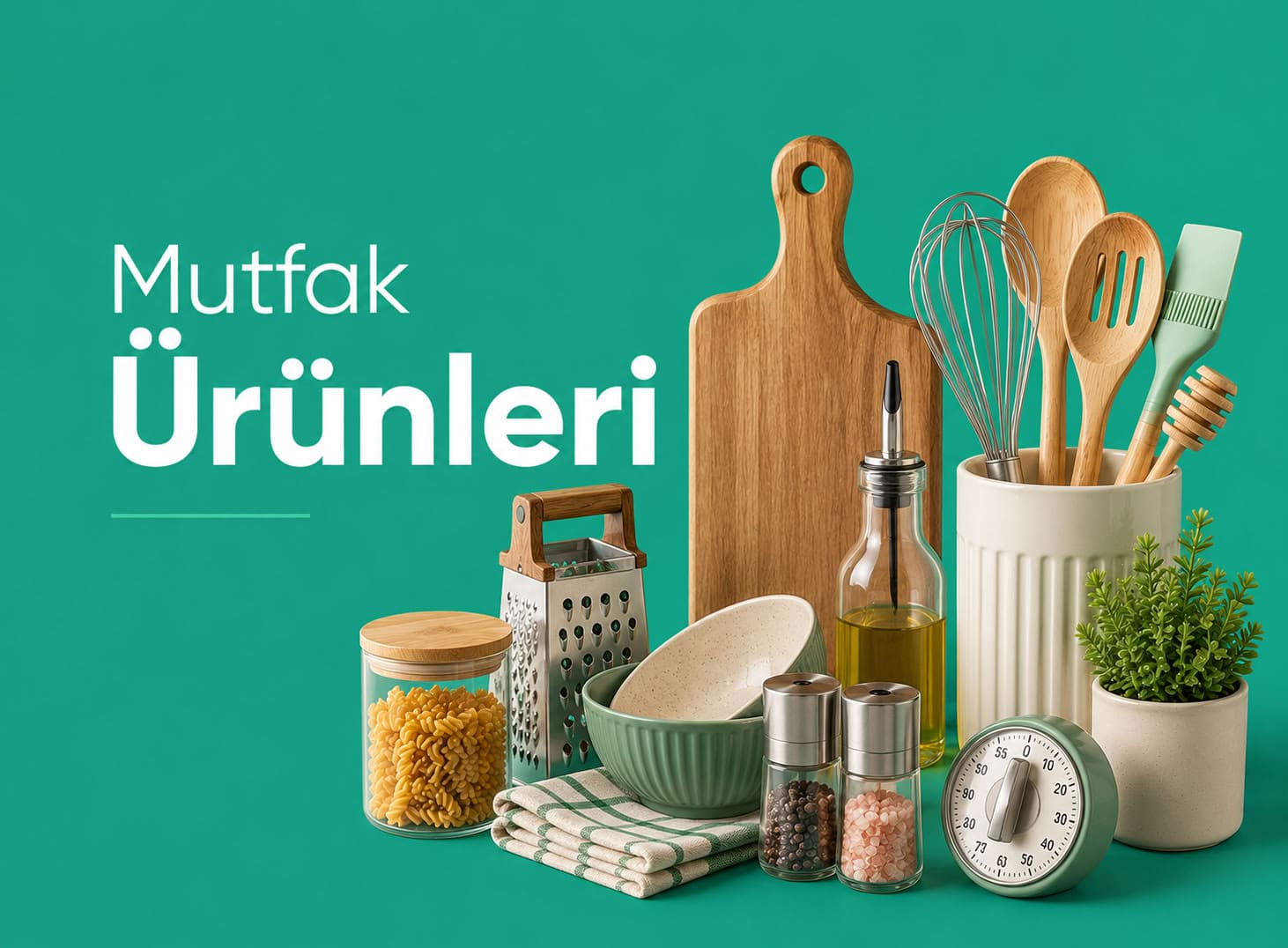 Mutfak ürünleri, bambu gereçler, organizer, sunum ürünleri ve pratik mutfak yardımcıları