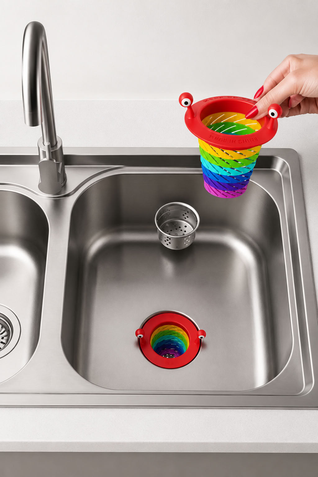 Renkli 6 kademeli silikon lavabo süzgeci, katlanabilir gider koruyucu, mutfak ve banyo lavabosu için tıkanıklık önleyici süzgeç