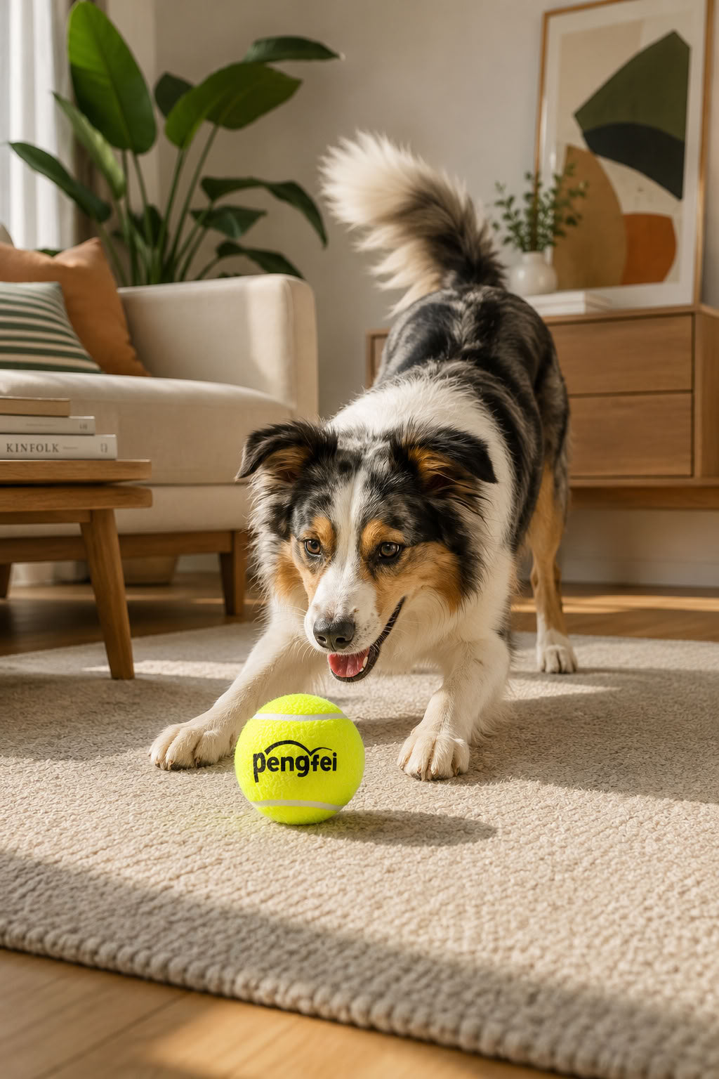 Sert köpek eğitim tenis topu, 10 cm dayanıklı zıplayan köpek topu, eğitim ve getir götür oyunları için oyun topu
