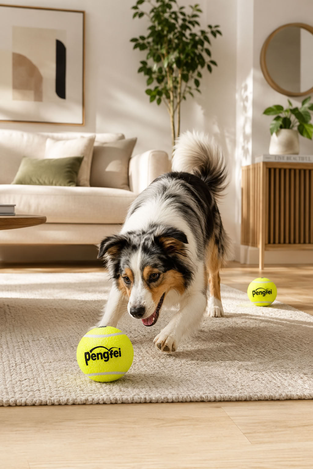 Sert köpek eğitim tenis topu, 10 cm dayanıklı zıplayan köpek topu, eğitim ve getir götür oyunları için oyun topu