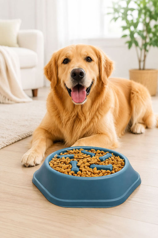Yavaş yeme mama kabı, bölmeli tasarımlı köpek mama kabı, mavi yeşil pembe sarı renk seçenekli, kontrollü beslenme destekleyici dayanıklı mama kabı