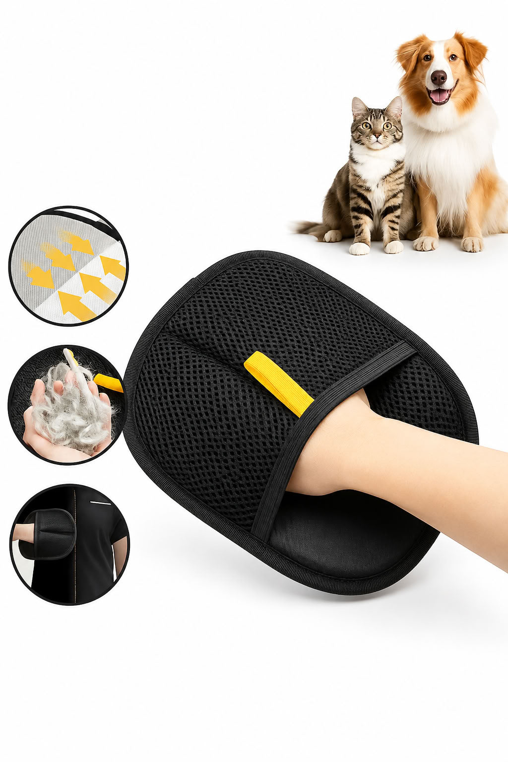 Yeni nesil tüy toplama eldiveni, kedi köpek tüylerini kıyafet, koltuk, halı ve mobilya yüzeylerinden temizlemeye yardımcı pratik tüy toplayıcı